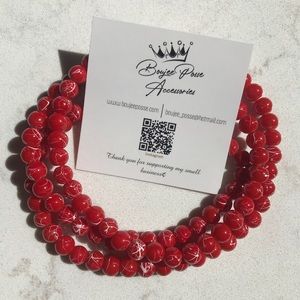 Scarlet Red Opaque Beads